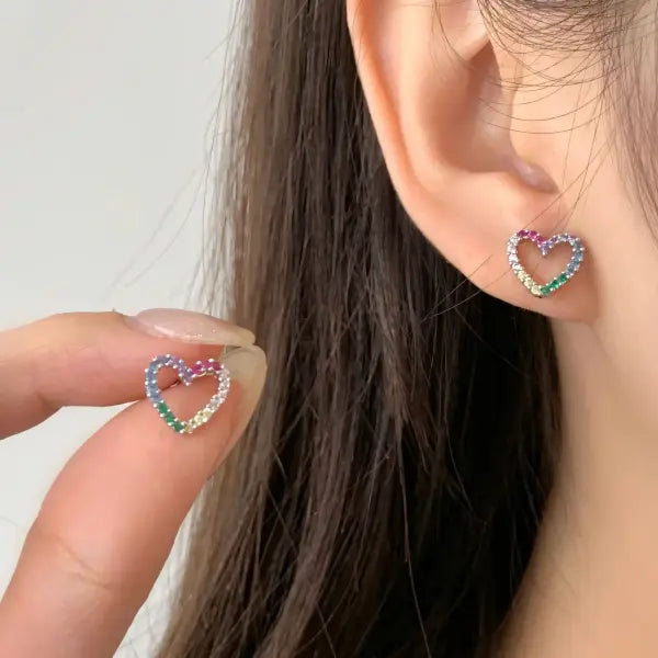 VENTFILLE 925 Sterling Silver CZ Star Moon Asymmetric Hoop Earrings for Women Girls Gold Silver Color Party Jewelry