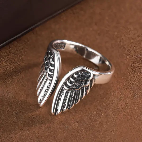 925 Sterling Silver Rings INS Fashion Hip Hop Vintage Couples Hollow Lines Punk Thai Silver Party Adjustable Jewelry