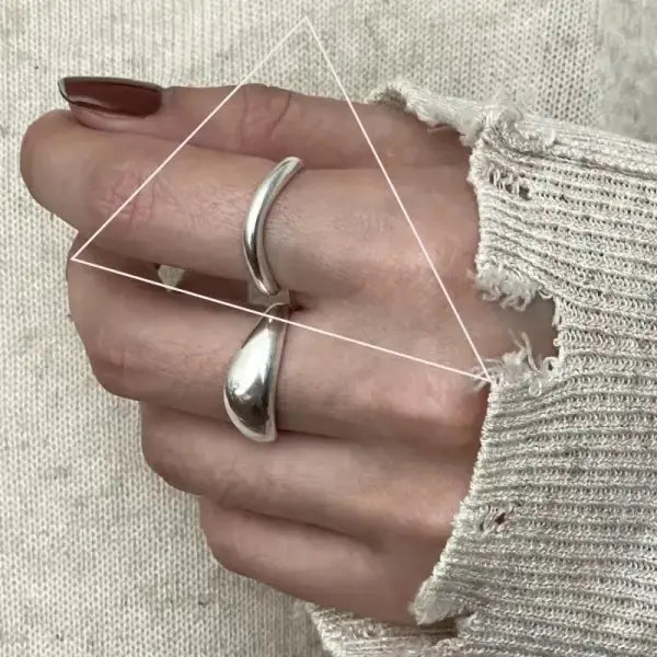 925 Sterling Silver Rings INS Fashion Hip Hop Vintage Couples Hollow Lines Punk Thai Silver Party Adjustable Jewelry