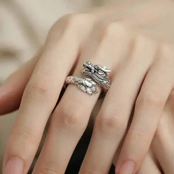 925 Sterling Silver Rings INS Fashion Hip Hop Vintage Couples Hollow Lines Punk Thai Silver Party Adjustable Jewelry