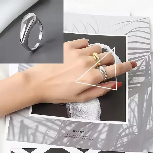 925 Sterling Silver Rings INS Fashion Hip Hop Vintage Couples Hollow Lines Punk Thai Silver Party Adjustable Jewelry