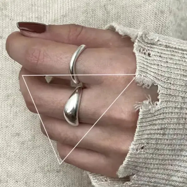 925 Sterling Silver Rings INS Fashion Hip Hop Vintage Couples Hollow Lines Punk Thai Silver Party Adjustable Jewelry