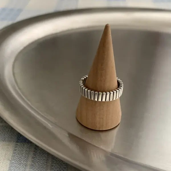 925 Sterling Silver Rings INS Fashion Hip Hop Vintage Couples Hollow Lines Punk Thai Silver Party Adjustable Jewelry