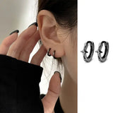 Sterling silver star hoop earrings for women (925 silver) – Hip hop jewelry