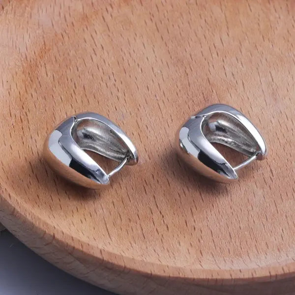 Sterling silver star hoop earrings for women (925 silver) – Hip hop jewelry - 30HLZY3177-02