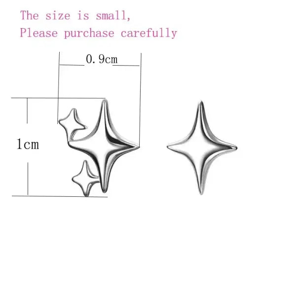 Sterling silver star hoop earrings for women (925 silver) – Hip hop jewelry - 30HLZY5066-01