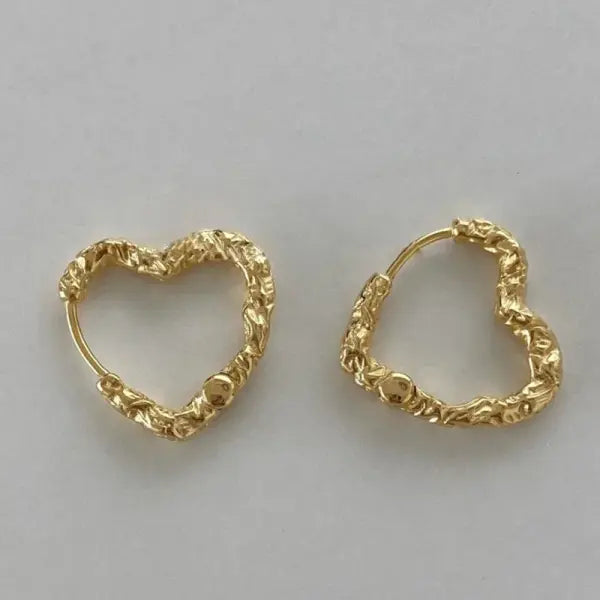 Sterling silver star hoop earrings for women (925 silver) – Hip hop jewelry - FFMM8293-GD