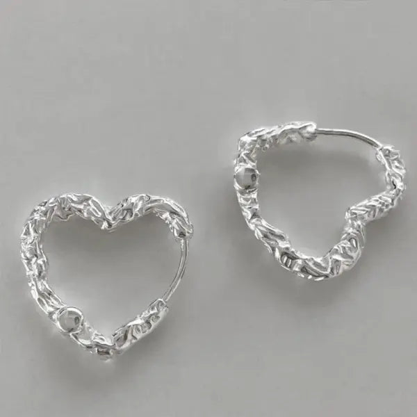 Sterling silver star hoop earrings for women (925 silver) – Hip hop jewelry - FFMM8293-SV