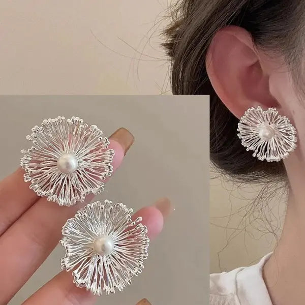 Sterling silver star hoop earrings for women (925 silver) – Hip hop jewelry - FFMM0419