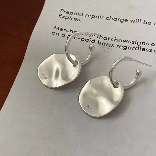 Sterling silver star hoop earrings for women (925 silver) – Hip hop jewelry - FFMM0305