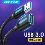 Vention USB 3.0 Extension Cable USB 2.0 Cable USB Male to Female Data Cord for Smart TV PS4 Xbox One PC USB 3.0