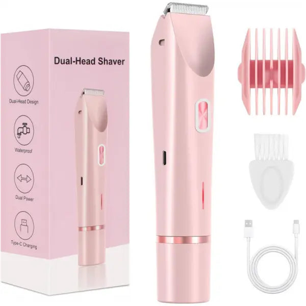 Versatile Body Hair Removal Device and Bikini Trimmer - 0236L Pink / USB - Hair Remover