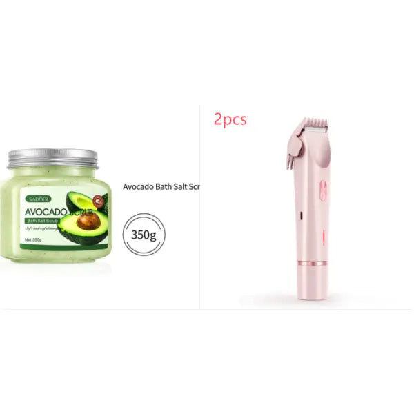 Versatile Body Hair Removal Device and Bikini Trimmer - Pink set / USB - Hair Remover