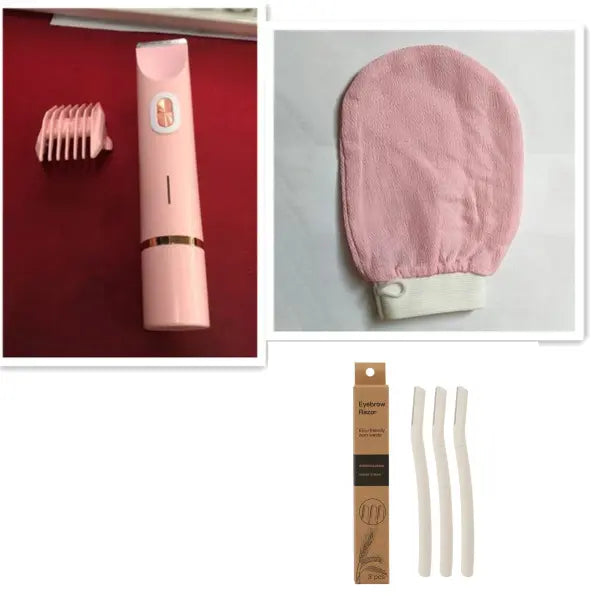 Versatile Body Hair Removal Device and Bikini Trimmer - Pink Set5 / USB - Hair Remover
