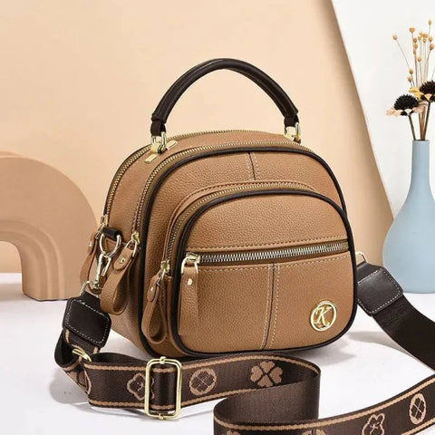 Versatile Multi-Zipper Crossbody Bag: Portable Fashion Shoulder Handbag