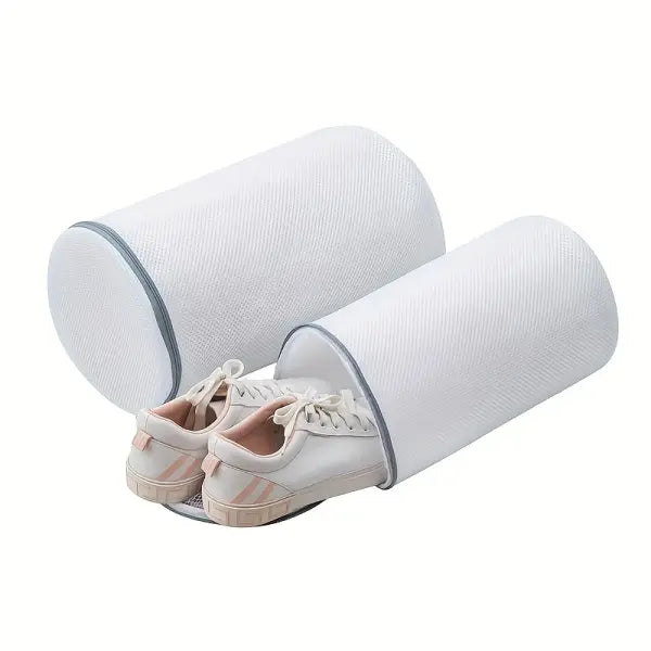 Versatile Shoe Washing Bag - Durable Mesh Laundry Bag for Sneakers Running Shoes Socks & Bras with Zipper Closure