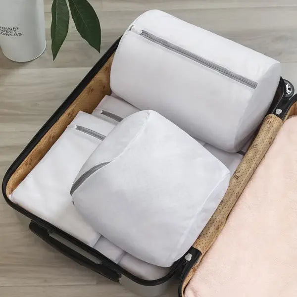 Versatile Shoe Washing Bag - Durable Mesh Laundry Bag for Sneakers Running Shoes Socks & Bras with Zipper Closure