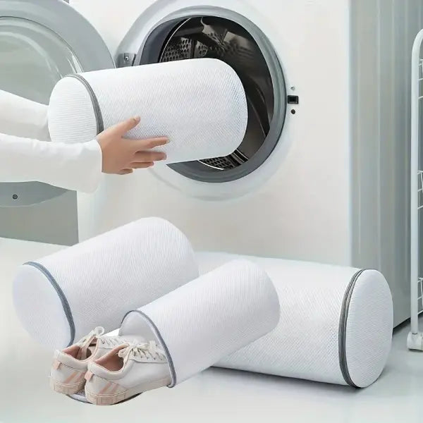 Versatile Shoe Washing Bag - Durable Mesh Laundry Bag for Sneakers Running Shoes Socks & Bras with Zipper Closure