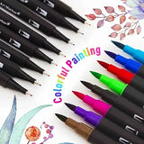 Watercolor markers double ended art set unisex (24 colors) – drawing - Multi