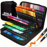 Watercolor markers double ended art set unisex (24 colors) – drawing - Multi