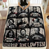 VIKAMA Horror Classic Yearbook Cover Blanket Halloween Party Theme Decoration Vintage Thriller Movie Decoration
