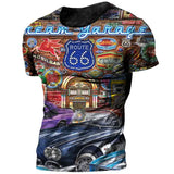 Men Vintage T-Shirt Spring Summer Knit O-Neck Shirt Homme