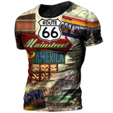 Men Vintage T-Shirt Spring Summer Knit O-Neck Shirt Homme
