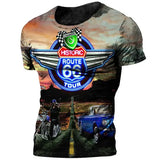 Men Vintage T-Shirt Spring Summer Knit O-Neck Shirt Homme