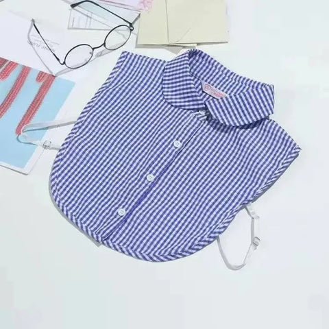 Vintage Blouse with Lace Collar - Women’s Cotton Shirt for Spring/Summer - 22 / One Size