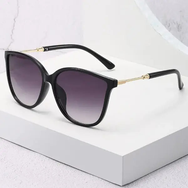 Vintage Cat Eye Sunglasses Retro Mirror Eyewear Fashion Driving Shades - black