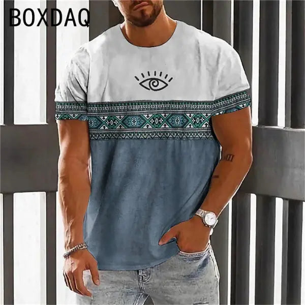 Men Casual Spring Summer Polyester Fabric Composition Oversized T Shirt Style - H24091518090 / 2XL