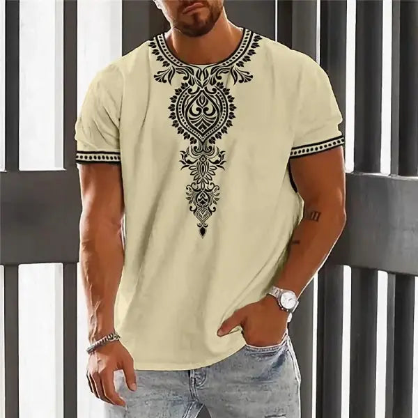 Men Casual Spring Summer Polyester Fabric Composition Oversized T Shirt Style - H24091518091 / L