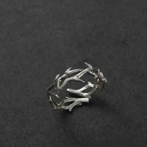 Vintage Branch & Thorn Rings – Couples’ Fashion Rings for Men & Women Unique Gift - Black