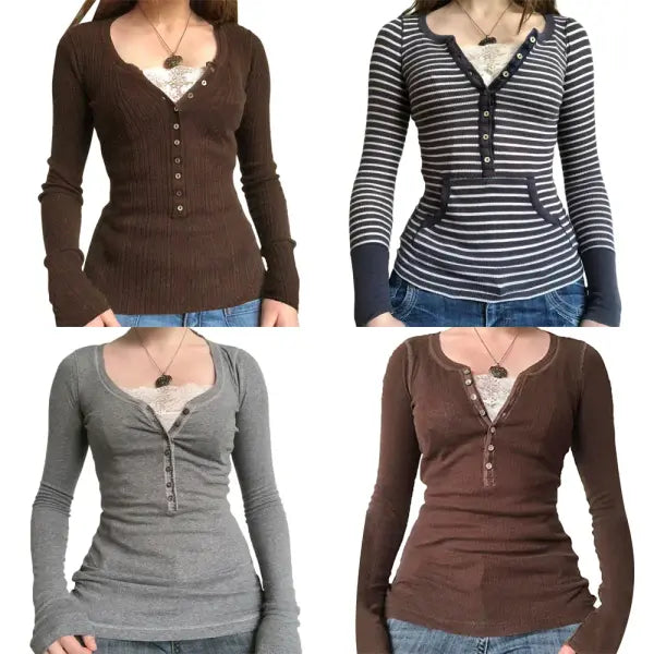 Vintage Lace Patchwork Cotton T-Shirt - Korean Fashion Fairy Grunge Y2K Top for Spring & Autumn