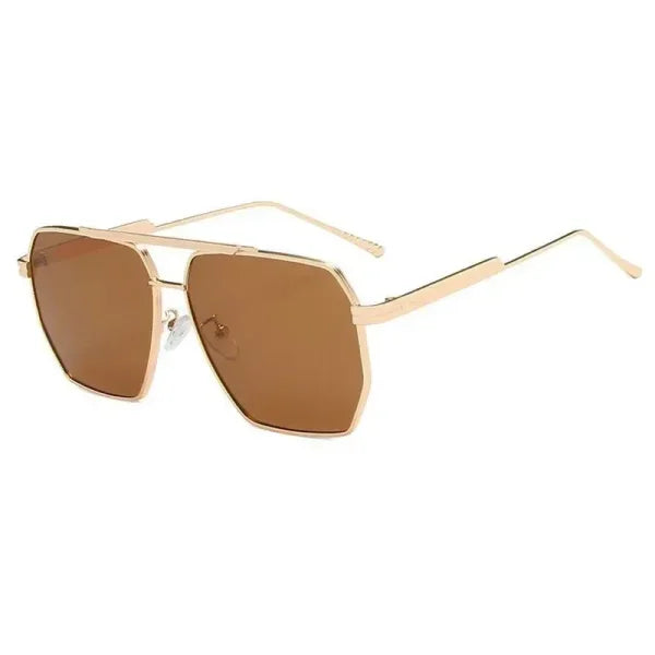 Vintage Luxury Metal Sunglasses – Unisex UV400 Fashion Shades - 05 / As Picture