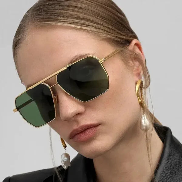 Vintage Luxury Metal Sunglasses – Unisex UV400 Fashion Shades