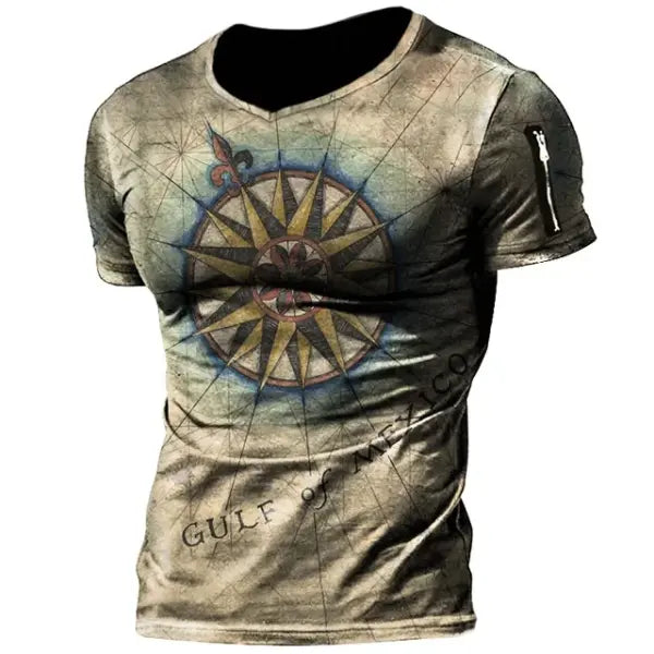 Men O-Neck Casual Short Sleeve American Shirt Tops - F202412121601205 / 4XL