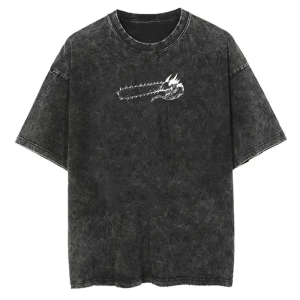 Vintage Washed Chainsaw Man Makima Cotton Short Sleeved Shirt - 20 / 4XL