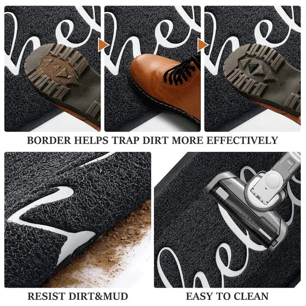Non-Slip Front Doormat – Absorbent Indoor & Outdoor Entrance Mat with Rubber Backing