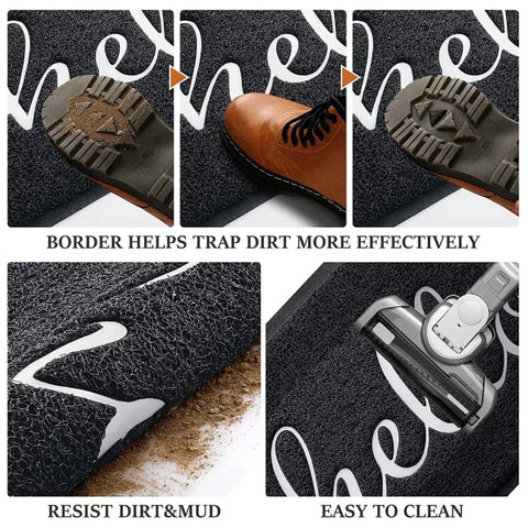 Non-Slip Front Doormat – Absorbent Indoor & Outdoor Entrance Mat with Rubber Backing