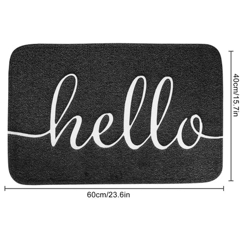 Non-Slip Front Doormat – Absorbent Indoor & Outdoor Entrance Mat with Rubber Backing - black / United States