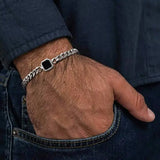 Stainless Steel Adjustable Chain Bracelet Six Sided Men’s Jewelry Gift