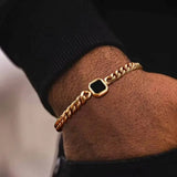 Stainless Steel Adjustable Chain Bracelet Six Sided Men’s Jewelry Gift