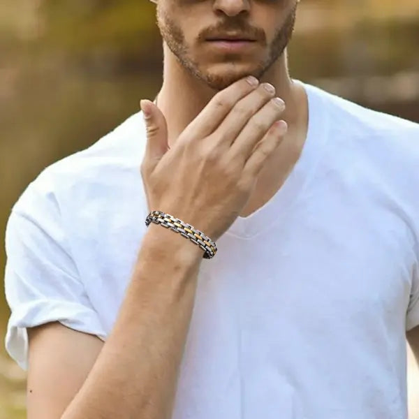 11mm stainless steel link bracelets for men punk style