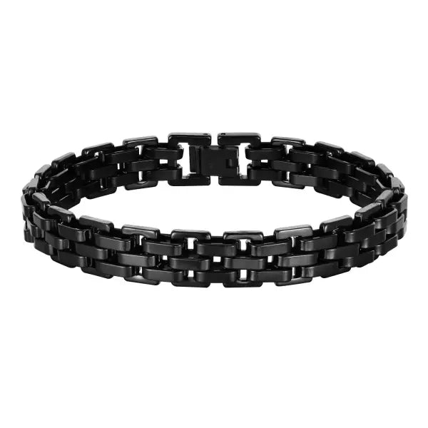 11mm stainless steel link bracelets for men punk style - BR-1318B / 19cm