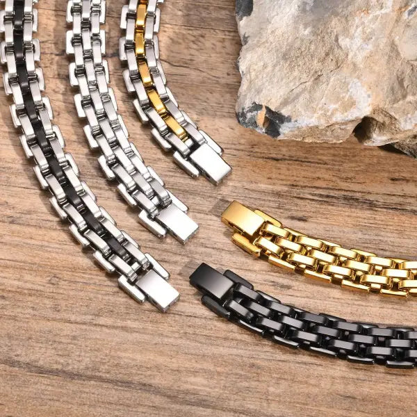 11mm stainless steel link bracelets for men punk style