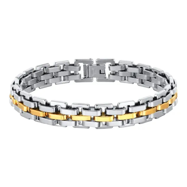 11mm stainless steel link bracelets for men punk style - BR-1318SG / 19cm