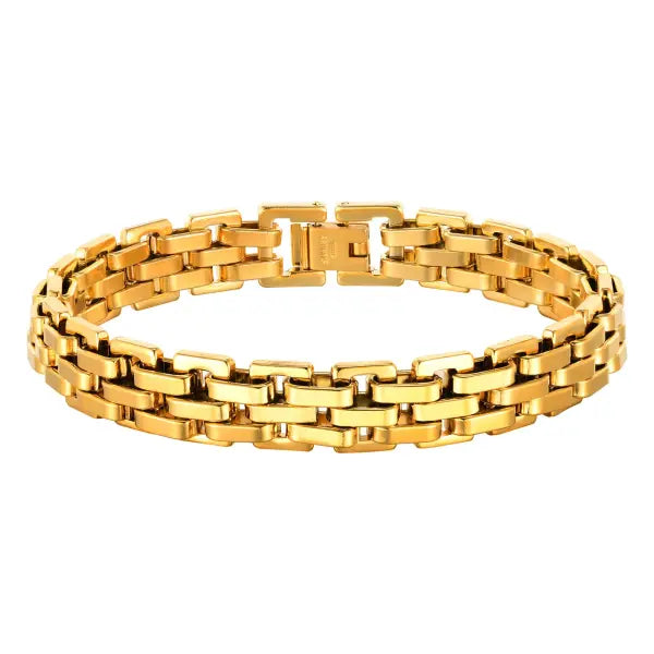 11mm stainless steel link bracelets for men punk style - BR-1318G / 19cm