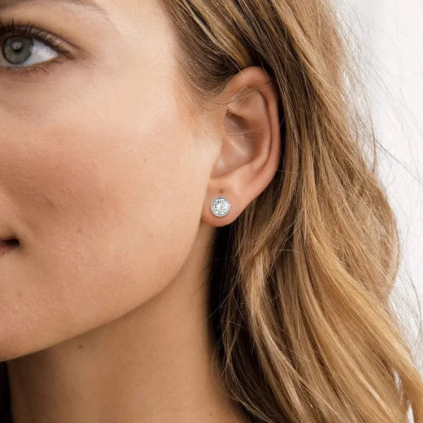Vnox Unisex CZ Stud Earrings – Simple Bling Jewelry That Won’t Fade - Himpall