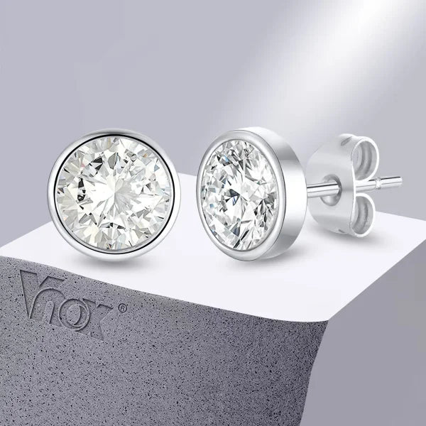 Vnox Unisex CZ Stud Earrings – Simple Bling Jewelry That Won’t Fade - Himpall